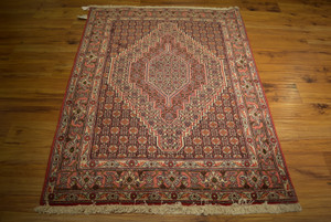 4 x 5'3 Persian Senneh Rug Kurdish Style