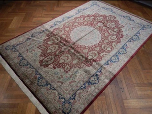 7 x 10 Persian Qum All Silk Rug | Signed by master weaver 1