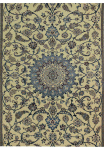 7 x 10 Persian Nain 9 LAA Wool & Silk Rug
