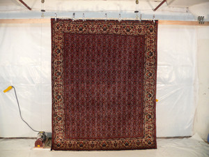 7'2" x 9'5" Persian Bijar All-Over Design Iron Rug