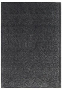 5 x 8 Charcoal Black Nepalese, Handmade Wool