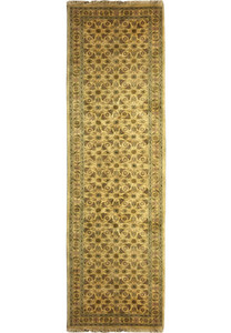 2'7 x 9'2 Persian Tabriz Wool & Silk Runner Rug