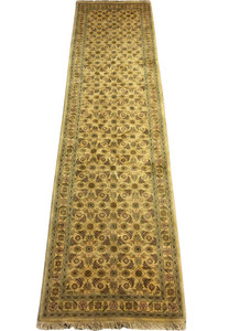 2'7 x 9'2 Persian Tabriz Wool & Silk Runner Rug