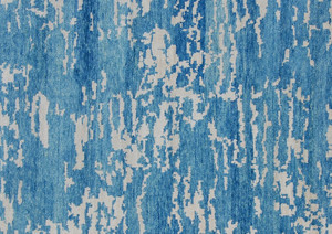 5 x 7 Modern Blue & Gray Handmade Rug