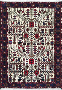 3'6 x 5'2 Antique Persian Rudbar All Over Design Rug