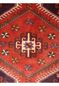 3'5 x 5 Rare Persian Hamedan Rug