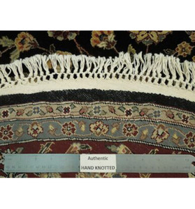 6 x 6 Oriental Tabriz All Over Wool & Silk Round Rug