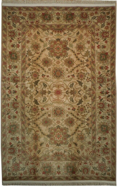 6 x 9 Ivory Durable Wool Oushak Rug