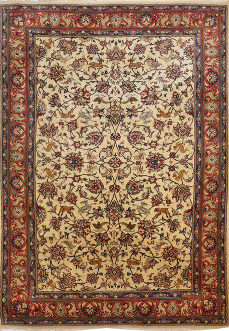 6'8 x 10'5 Persian Mahallat Rug All-Over Design