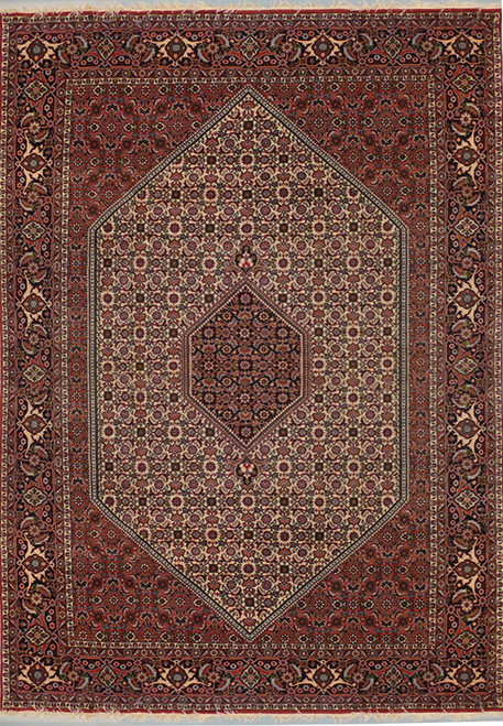 6'6" x 9'7" Persian Bijar Mahi Design