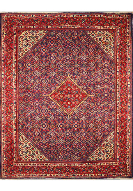 10 x 12 Persian Mahal Rug Diamond Shape Medallion