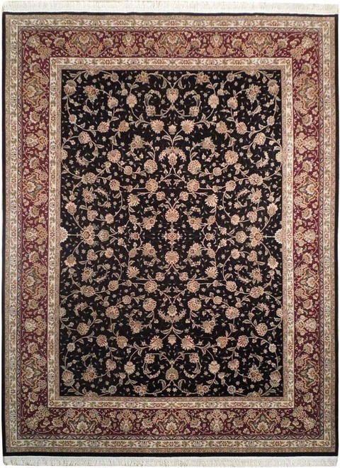 8 x 10 Oriental Tabriz Design Wool & Silk Rug