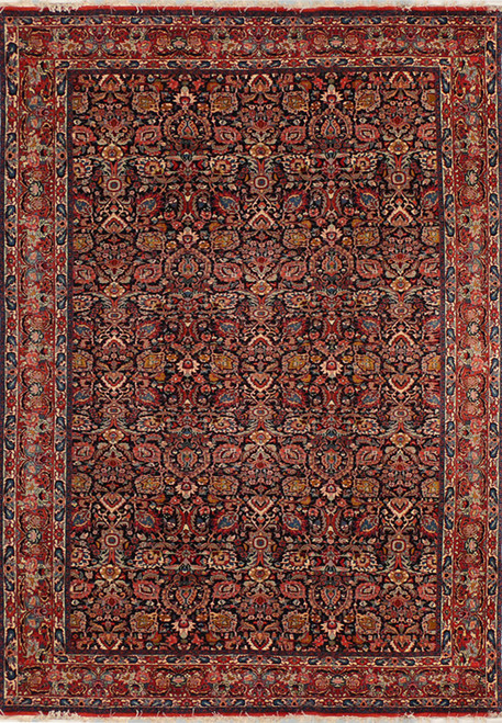 Antique 6'6 x 9'8 Persian Bijar All Over Design Rug