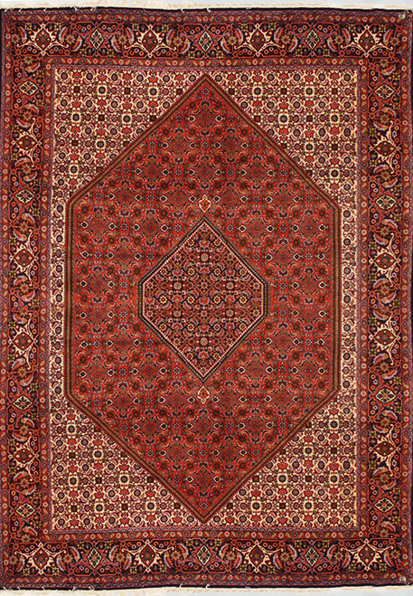 7 x 10 Persian Bijar Rug Diamond Medaillon
