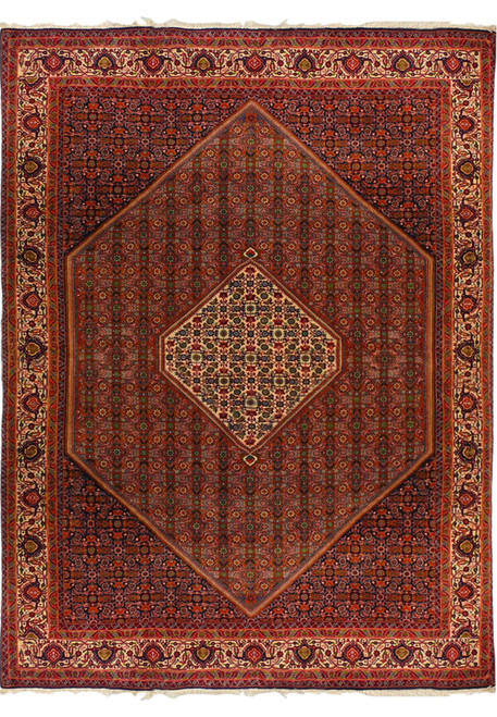 6'8 x 9'2 Antique Persian Bijar Rug