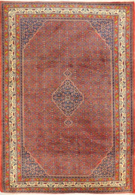 7 x 10 Persian Enjalas Double Medallion Rug