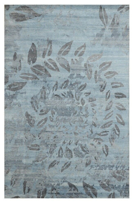 9' x 12' Area Rug  Nepali Look Gray Modern Handmade
