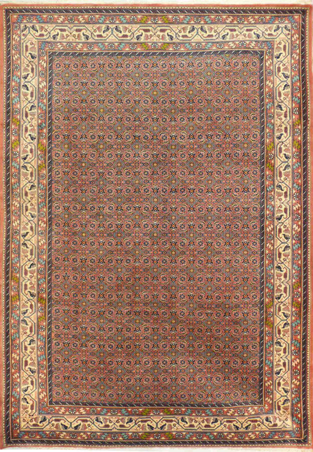 7x10 Persian Enjilas Rug - A Work of Art for Your Home. Admire the beauty and craftsmanship of this handwoven Persian Enjilas rug. With intricate floral patterns and bold colors, this 7x10 rug is a true masterpiece. The traditional knotting technique used to create this rug gives it a dense and durable structure, making it a valuable addition to any home or collection. Don't miss the chance to own this breathtaking Persian Enjilas rug - a work of art for your floor