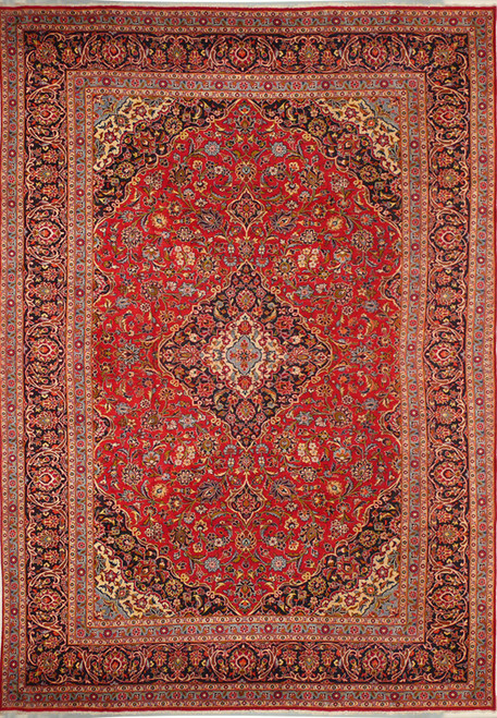 10 x 14 Persian Kashan Rug | known from TV Show Shark Tank 1