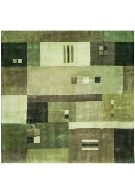 11 x 11 Modern Handmade Nepali Square Rug