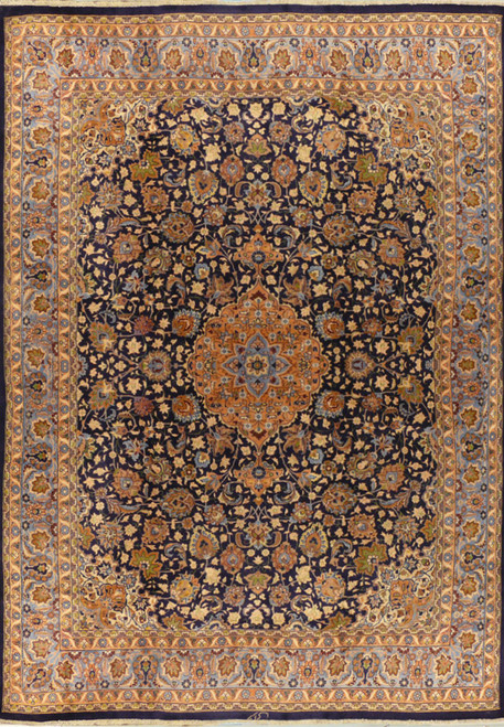 9'7" x 12'9" Persian Mashad Rug signed by master weaver