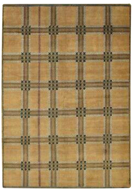 5x8 All-Over Modern New Nepali Brown Wool (65 x 94 In) Handmade Rug
