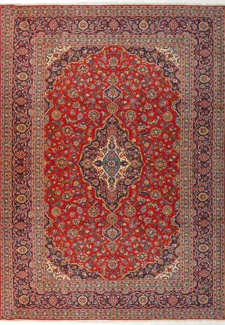 9'5 x 13'3 Persian Kashan Rug