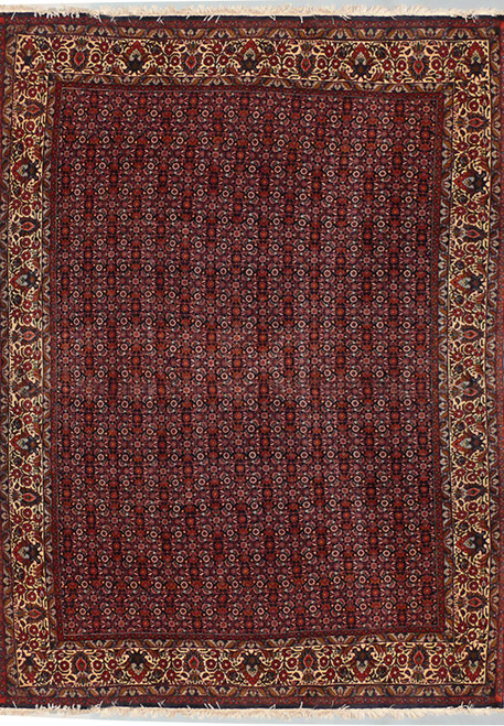 7'2" x 9'5" Persian Bijar All-Over Design Iron Rug