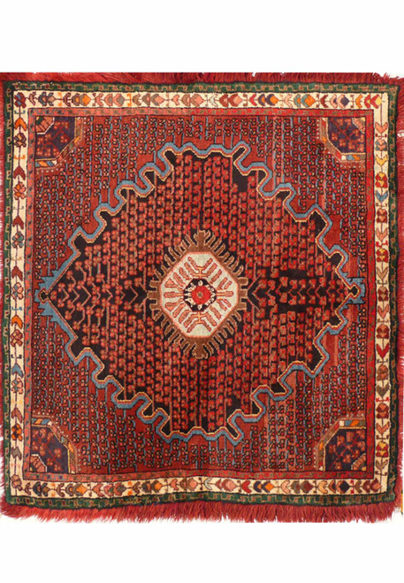 4 x 4'6 Persian Hamedan Square-ish Rug