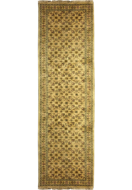 2'7 x 9'2 Persian Tabriz Wool & Silk Runner Rug