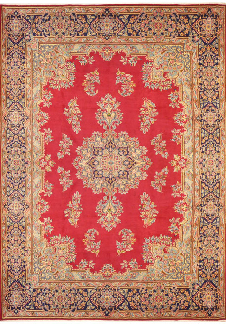 10 x 13 Floral Persian Kerman Rug