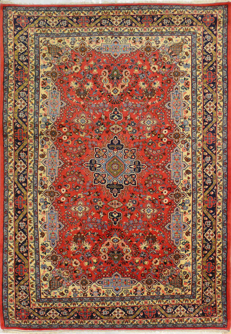 7 x 10 Persian Mehraban Rug - Full View in Room Setting