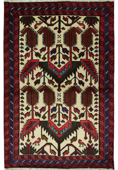 3'5 x 5'2 Persian Shahsavan Rug