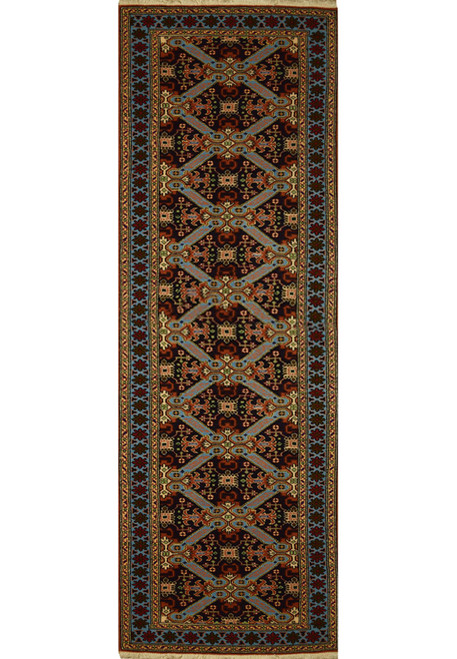 2'5 x 9' Persian Meshkin Runner | All-Over Design