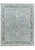 Full view of 12' x 15' Designer Gray Oushak Handmade Rug with intricate motifs