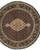 Rug shown at an angle, half-medallions visible to left and right of the ivory centre