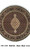 Tall crop of the round rug, border leaves and ivory fringe clear along the lower edge