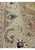 Close-up of the woven backside on a wool and silk Persian Tabriz rug, cotton foundation visible