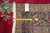 Tape measure and paper tag on the rug back, recording rug number 11943 and size