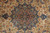 Detail of the central star medallion, indigo outlines around a small ivory rosette