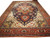 14' x 24' Serapi rug with navy field, coral medallion and ivory spandrels shown flat