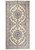 Full view of 5' x 11'2" Persian Nain rug with ivory field and twin blue medallions