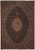 Full overhead view of the 11'6" x 16'6" Persian Tabriz Mahi rug with black Herati field