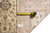 Back of the rug with measuring tape and inventory tag confirming 5.2 by 7.8 size
