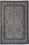 Ivory Persian Nain rug with navy floral vines, olive leaves and layered ivory borders, overhead