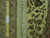 Back of the 6'8" x 10' Tabriz rug with ruler showing fine wool and silk weave