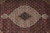Close-up of the scalloped ivory medallion floating on an all over Herati fish lattice