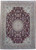 8'2" x 11' Persian Tabriz rug shown flat, burgundy floral field with ivory center medallion