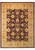 9x12 Ziegler Chobi rug shown flat, deep maroon field framed by wide beige floral border