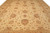 Overhead detail of the hand-knotted Soltanabad pattern with rosettes, leaves and curling vines